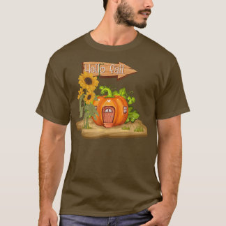 Camiseta Olá Abóbora 2022Pumpkin House Olá outono