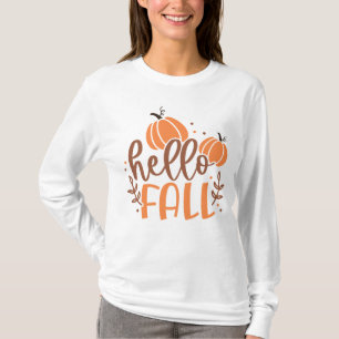 Camiseta Olá, Abóbora e deixa o outono simples