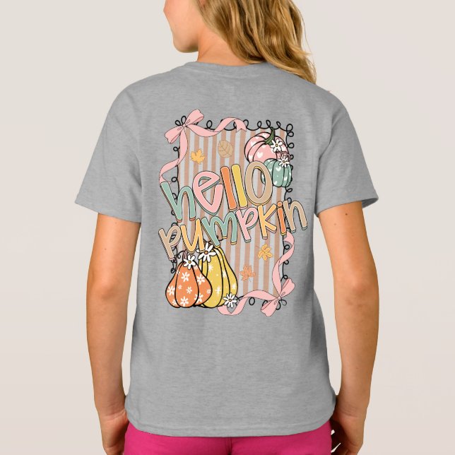 Camiseta Olá Abóbora Estação Outonal (Verso)