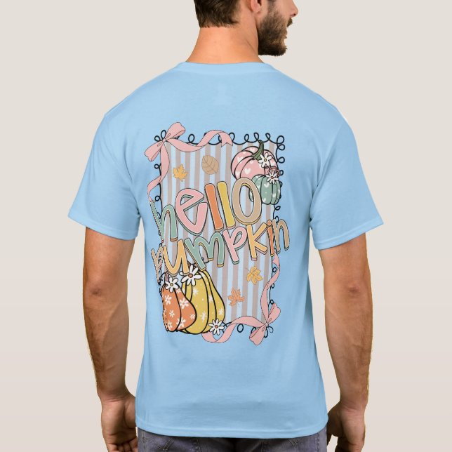 Camiseta Olá Abóbora Estação Outonal (Verso)