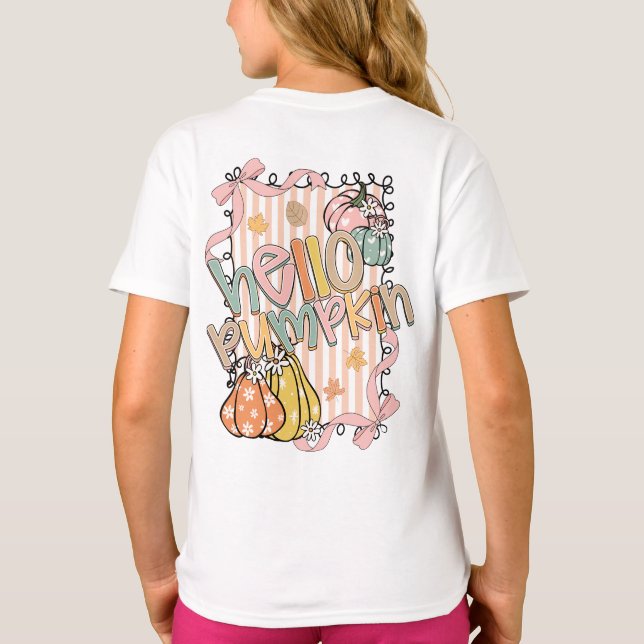 Camiseta Olá Abóbora Estação Outonal (Verso)