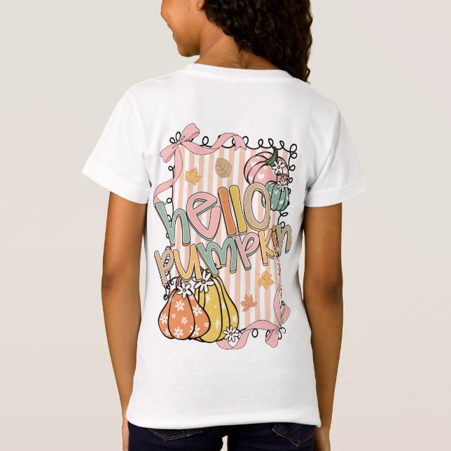 Camiseta Olá Abóbora Estação Outonal (Verso)