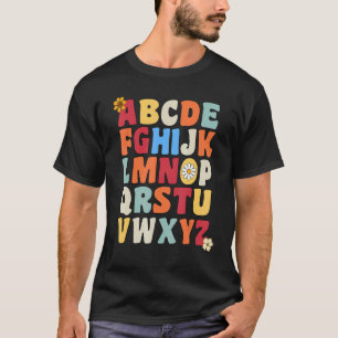 Camiseta Olá alfabeto do jardim de infância ABCs pré-escola