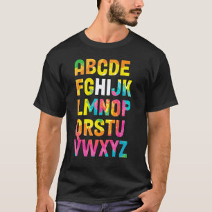 Camiseta Olá Alfabeto Volta às Aulas Pré K Jardim de Infânc