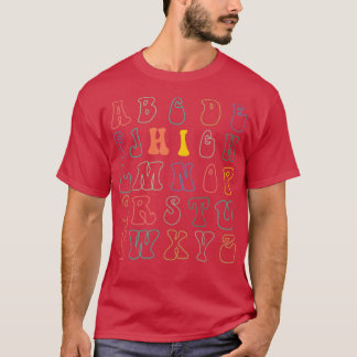 Camiseta Olá, Alphabet De Volta Aos Professores Da Escola E