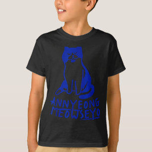 Camiseta Olá, amantes de gatos engraçados do K-drama