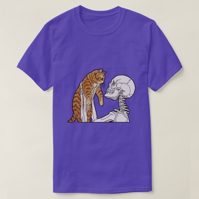 Camiseta Olá, amigo do gato laranja (Frente do Design)