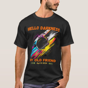 Camiseta Olá Amigo Escuridão Design Eclipse Solar
