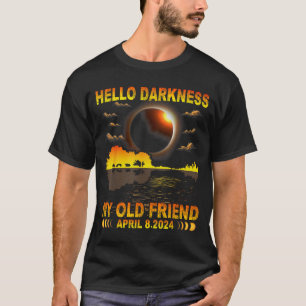 Camiseta Olá Amigo Escuridão Design Eclipse Solar