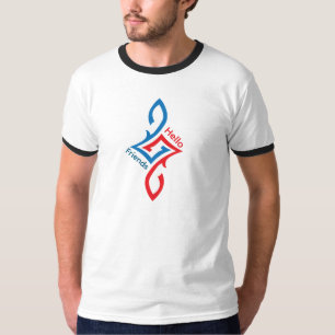 Camiseta Olá Amigos Simples Design de Saudação Feliz