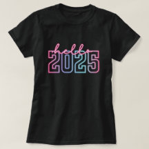 Olá Ano Novo 2025 | Neon Feliz ano novo T-Shirt