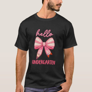 Camiseta Olá Arco Coquette do Arco do Lápis do Kindergarten