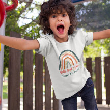 Olá arco-íris personalizado grau meninos nome