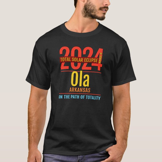 Camiseta Ola Arkansas AR Total Solar Eclipse 2024 4 (Frente)