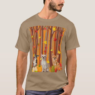 Camiseta Olá Autumn Chihuahua Maple Leaf Fall Pumpkin Men