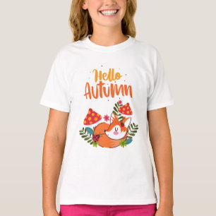Camiseta Olá Autumn Cux Fox Fall Season