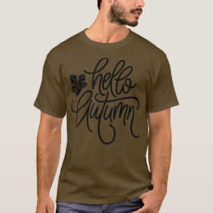 Camiseta Olá Autumn Fall Vibes É Obrigado de outono