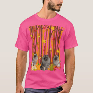 Camiseta Olá Autumn Keeshonds Maple Leaf Fall Pumpkin Men