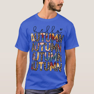 Camiseta Olá Autumn Leopard Só Uma Menina Que Adora Cair