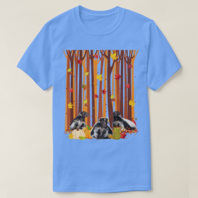 Camiseta Olá Autumn Shunk Maple Leaf Fall Pumpkin Mens Wo (Frente do Design)