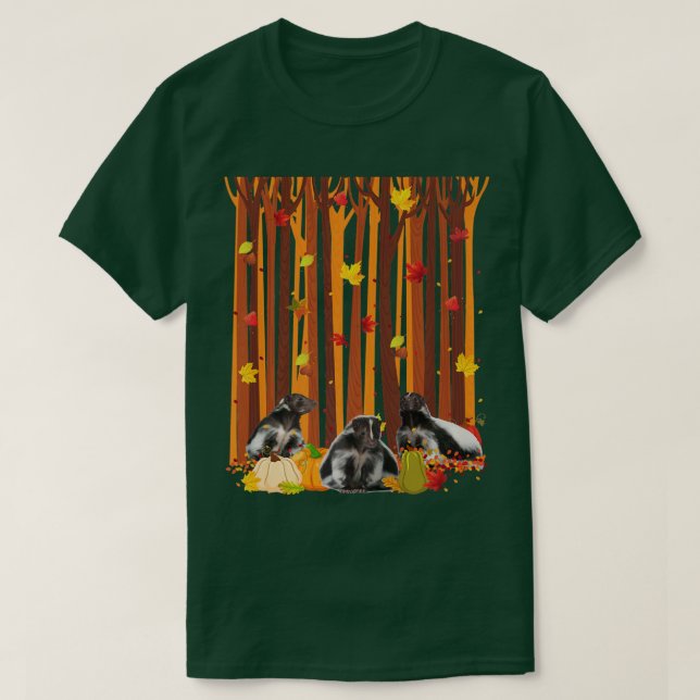 Camiseta Olá Autumn Shunk Maple Leaf Fall Pumpkin Mens Wo (Frente do Design)