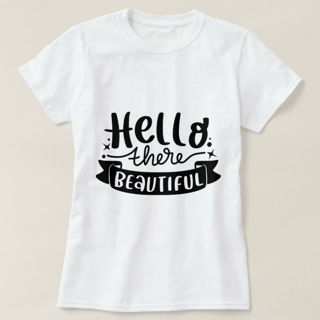 Camiseta Olá, beleza (Frente do Design)