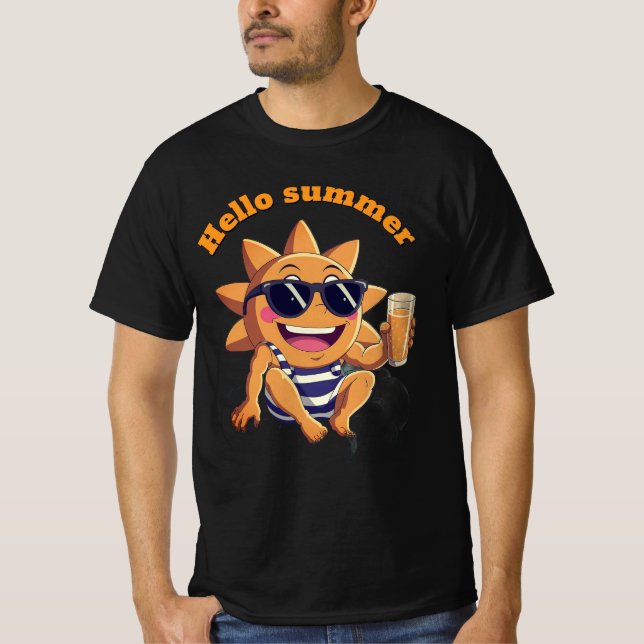 Camiseta Olá body de verão para bebê (Frente)