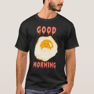 Camiseta Olá Bom Dia Minha Comida De Café Da Manhã Bacon E 