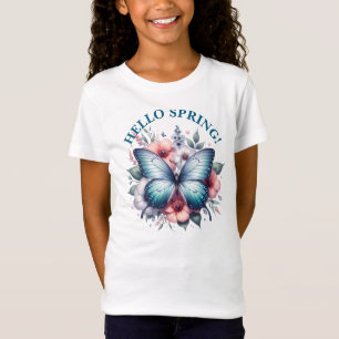 Camiseta Olá Borboleta da Primavera-96282