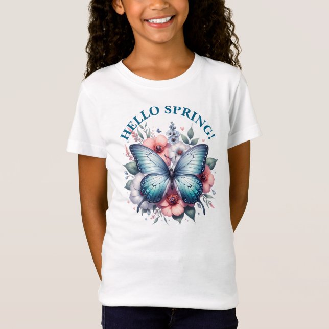 Camiseta Olá Borboleta da Primavera-96282 (Frente)