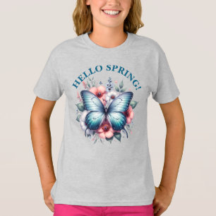 Camiseta Olá Borboleta da Primavera-96282
