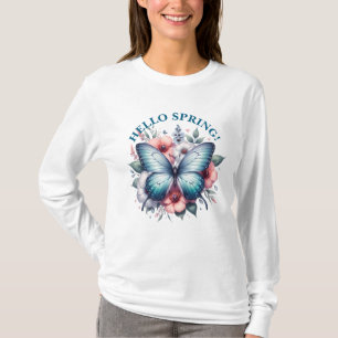 Camiseta Olá Borboleta da Primavera-96282