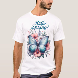 Camiseta Olá Borboleta da Primavera-96282