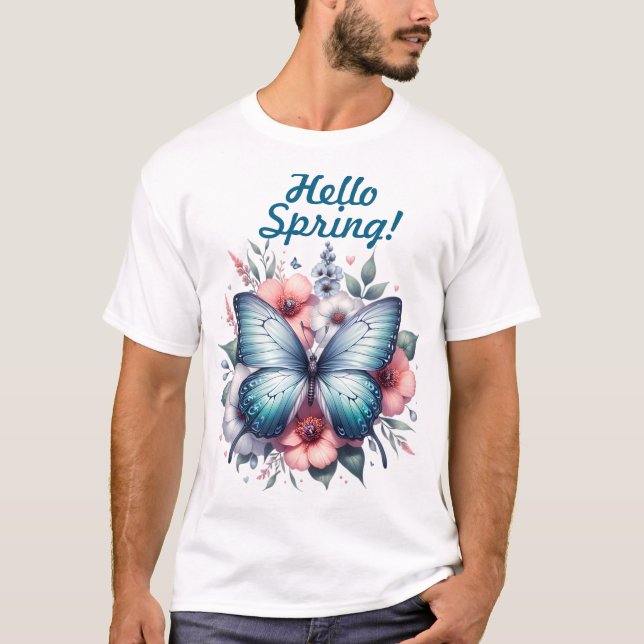 Camiseta Olá Borboleta da Primavera-96282 (Frente)