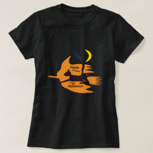 Camiseta Olá Bruxa - Imagem do Dia das Bruxas Feliz Laranja
