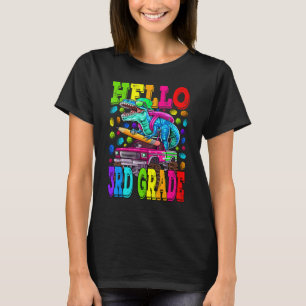 Camiseta Olá Caminhão Monstro Dinossauro 3º Ano De Volta à