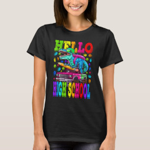Camiseta Olá Caminhão Monstro Dinossauro Ensino Médio De Vo