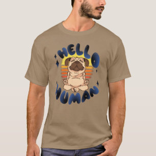 Camiseta Olá, cão meditador de yoga