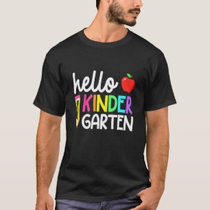 Camiseta Olá Crianças Equipe de Jardim de Infância Kinder V