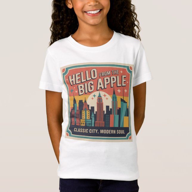 Camiseta Olá da Grande Maçã Nova York (Frente)