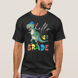 Camiseta Olá Dinossauro Da Classe 1rua No Primeiro Dia Da E