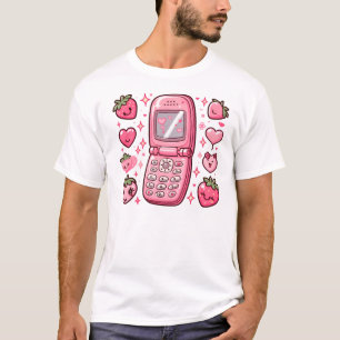 Camiseta Olá? É 2003 - Y2K Strawberry Sacudir Art