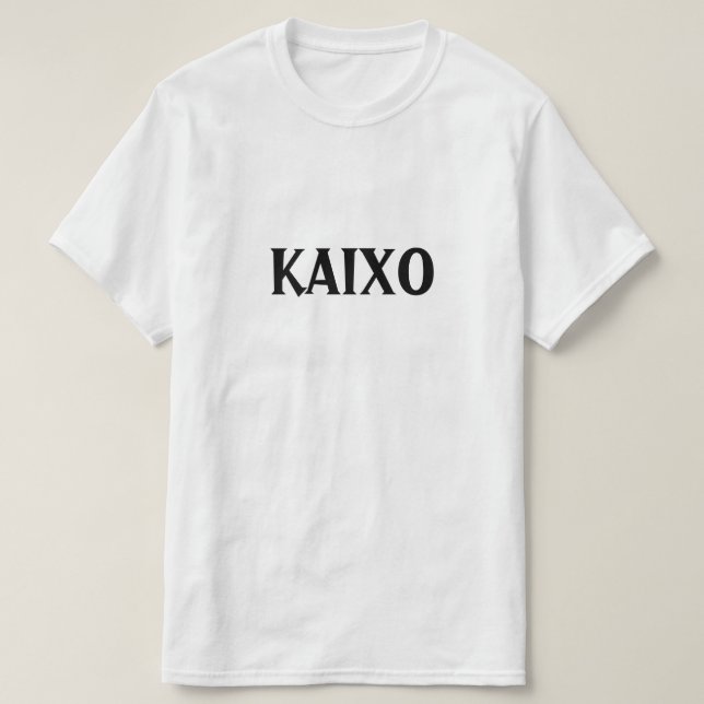 Camiseta Olá em Basco, Kaixo (Frente do Design)