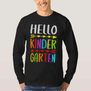 Camiseta Olá Equipe de Aluno de Professor de Jardim de Infâ