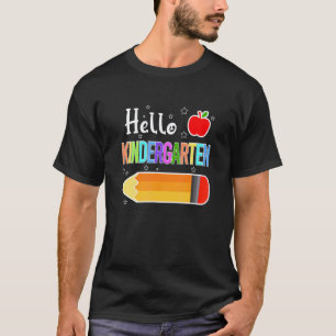 Camiseta Olá Equipe de Jardim de Infância De Volta à Escola