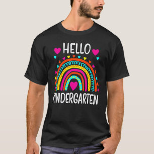 Camiseta Olá Equipe de Jardim de Infância De Volta à Escola