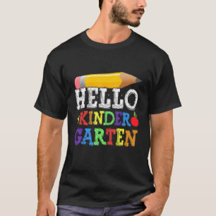 Camiseta Olá Equipe de Jardim de Infância Kinder De Volta à