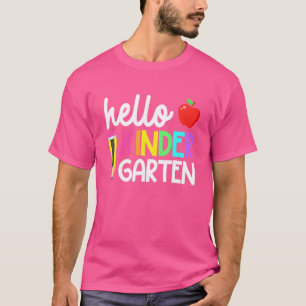 Camiseta Olá Equipe de Jardim de Infância Kinder de Volta à
