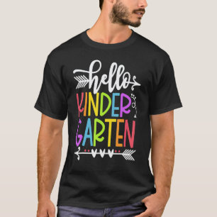 Camiseta Olá Equipe de Jardim de Infância Kinder Volta às A