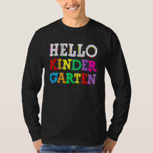 Camiseta Olá Equipe de Jardim de Infância Kinder Volta às A
